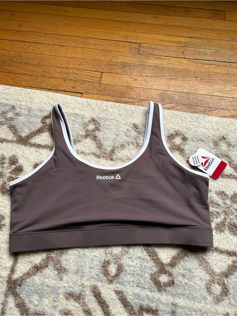 New! Reebok Women’s Sports Club Bra in Plum Truffle